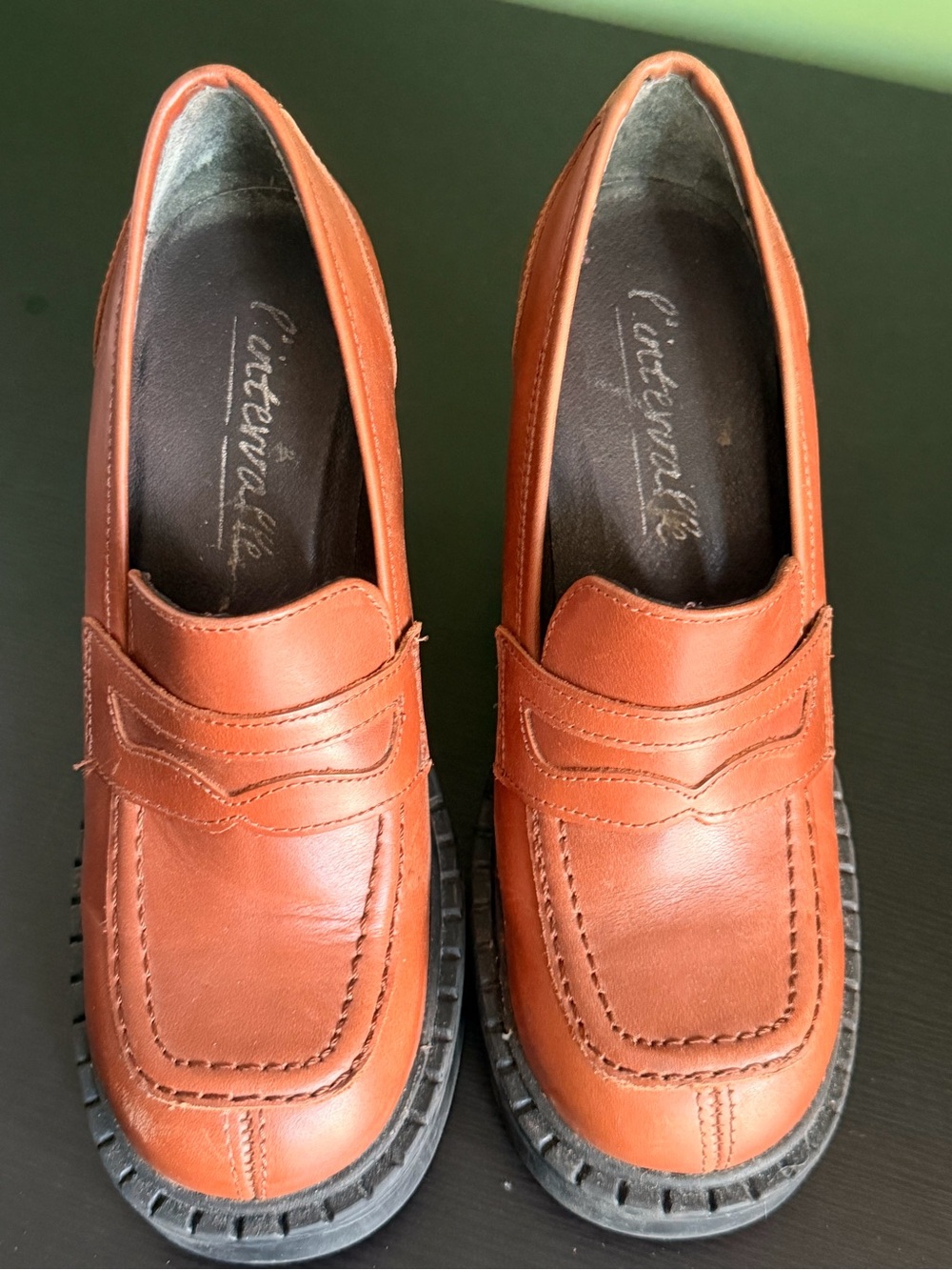 L’Intervalle Women's Chunky Heel Loafer - Tan Leather size 37 - Picture 5 of 12